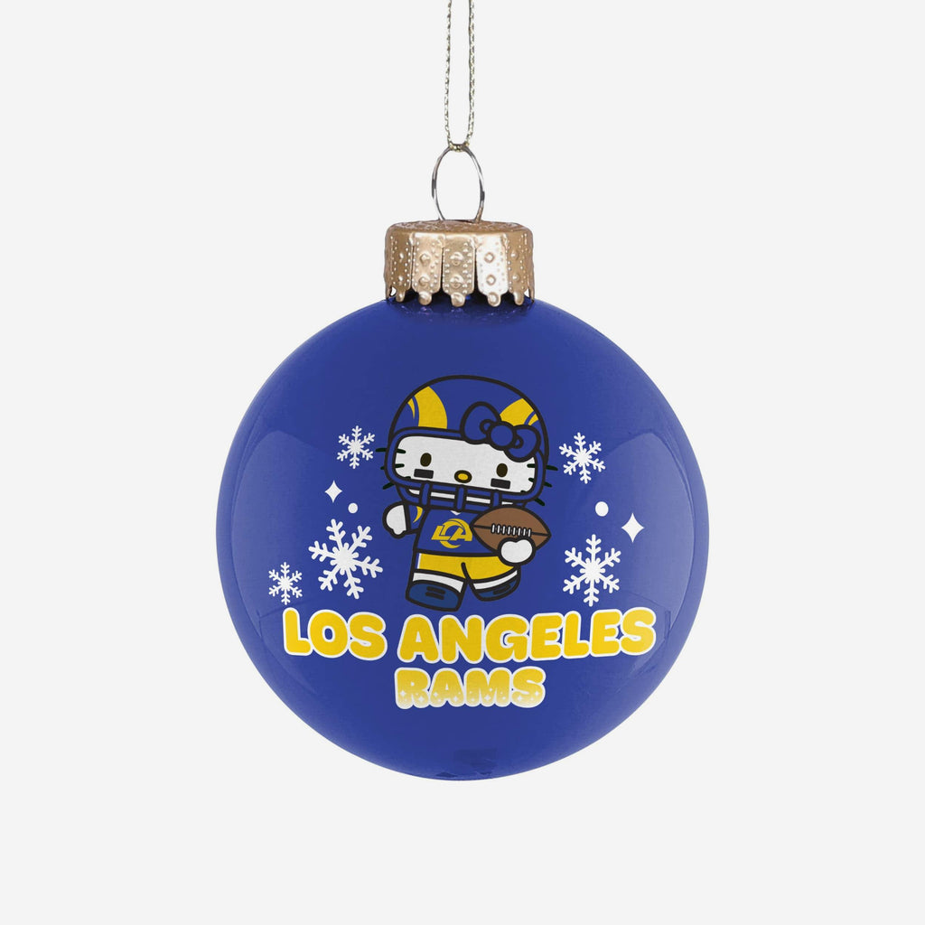 Los Angeles Rams Hello Kitty® Glass Ball Ornament FOCO - FOCO.com
