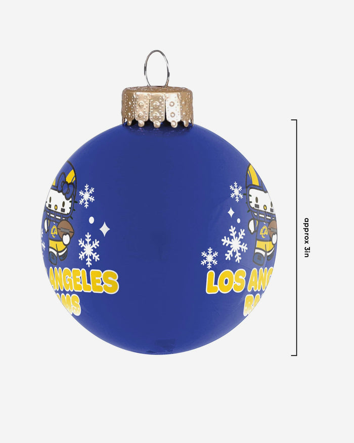 Los Angeles Rams Hello Kitty® Glass Ball Ornament FOCO - FOCO.com