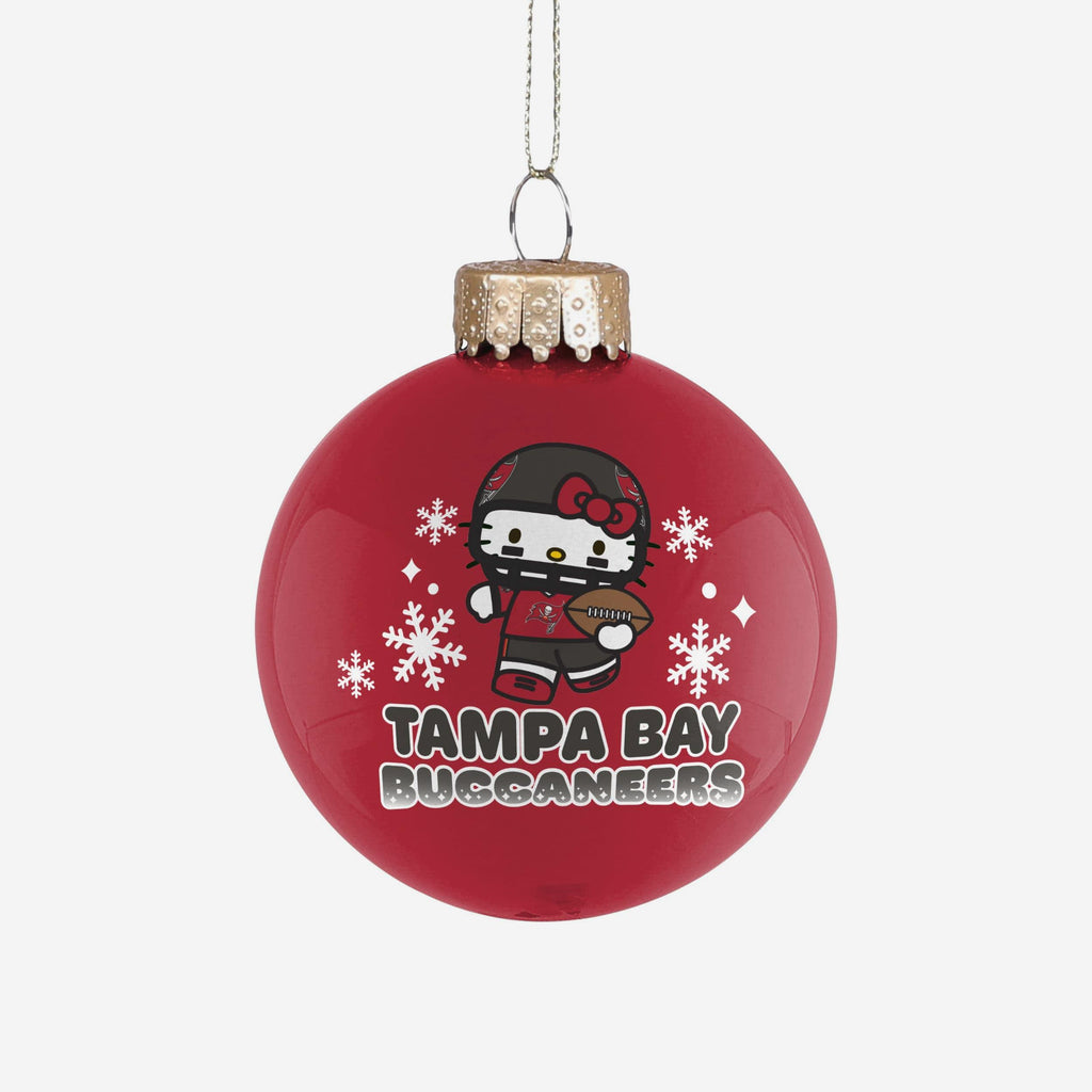 Tampa Bay Buccaneers Hello Kitty® Glass Ball Ornament FOCO - FOCO.com