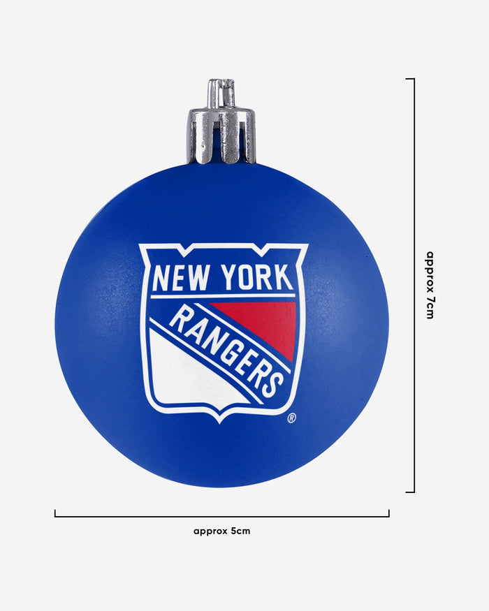 New York Rangers 12 Pack Ball Ornament Set Foco - FOCO.com