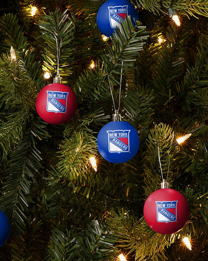 New York Rangers 12 Pack Ball Ornament Set Foco - FOCO.com