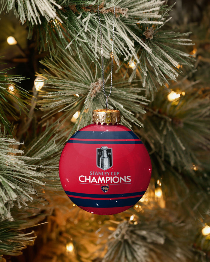 Florida Panthers 2024 Stanley Cup Champions Glass Ball Ornament FOCO - FOCO.com