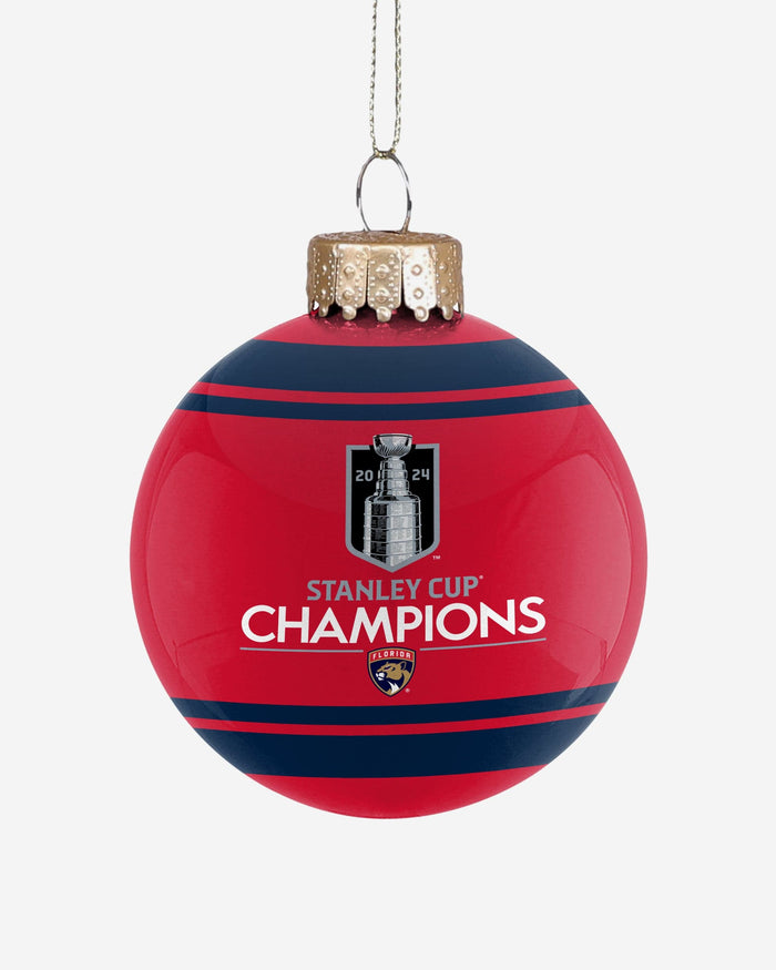 Florida Panthers 2024 Stanley Cup Champions Glass Ball Ornament FOCO - FOCO.com