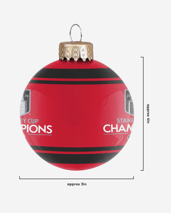 Carolina Hurricanes 2026 Stanley Cup Champions Glass Ball Ornament FOCO - FOCO.com