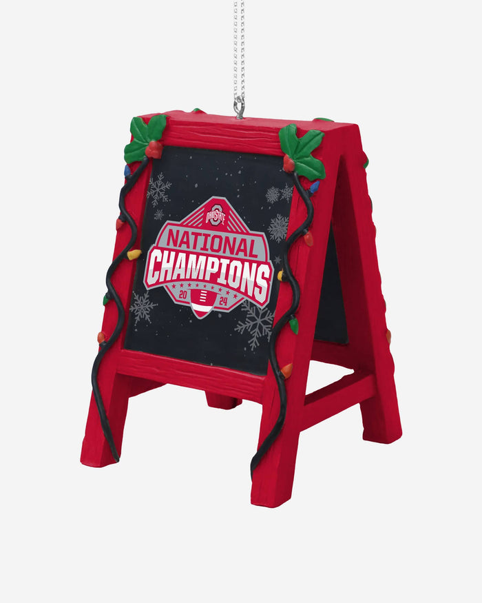 Ohio State Buckeyes 2024 Football National Champions Chalkboard Easel Ornament FOCO - FOCO.com