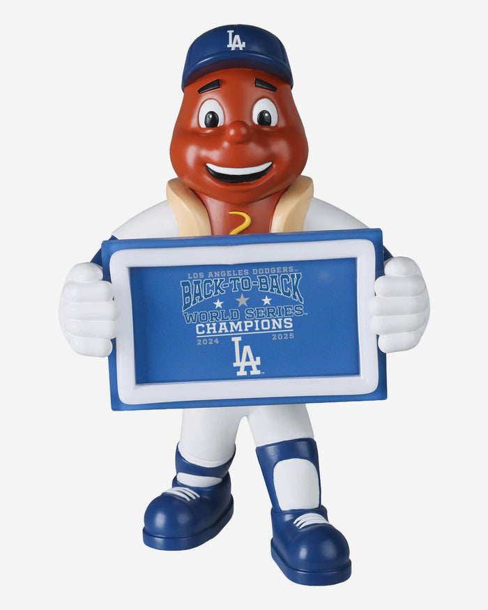 Los Angeles Dodgers 2025 Back To Back World Series Champions Mascot Holding Neon Sign FOCO - FOCO.com