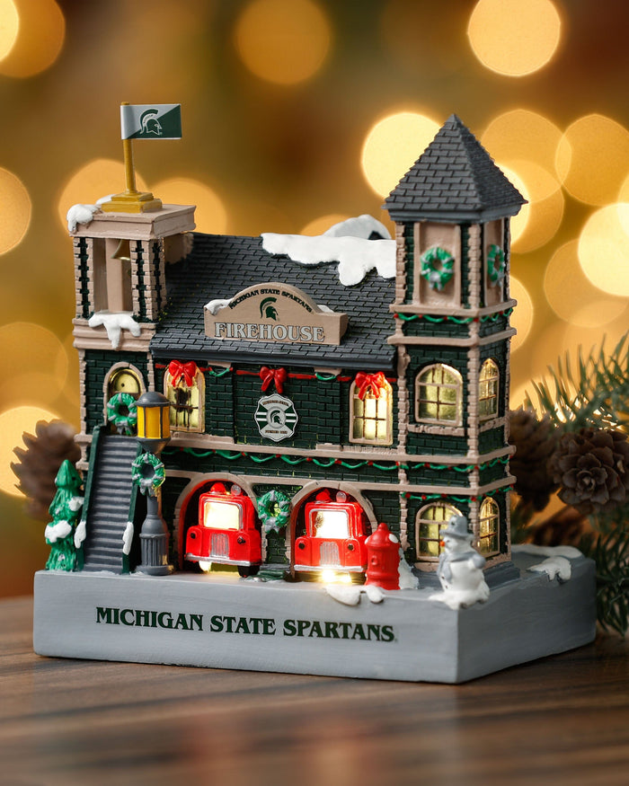 Michigan State Spartans Light Up Resin Team Firehouse FOCO - FOCO.com