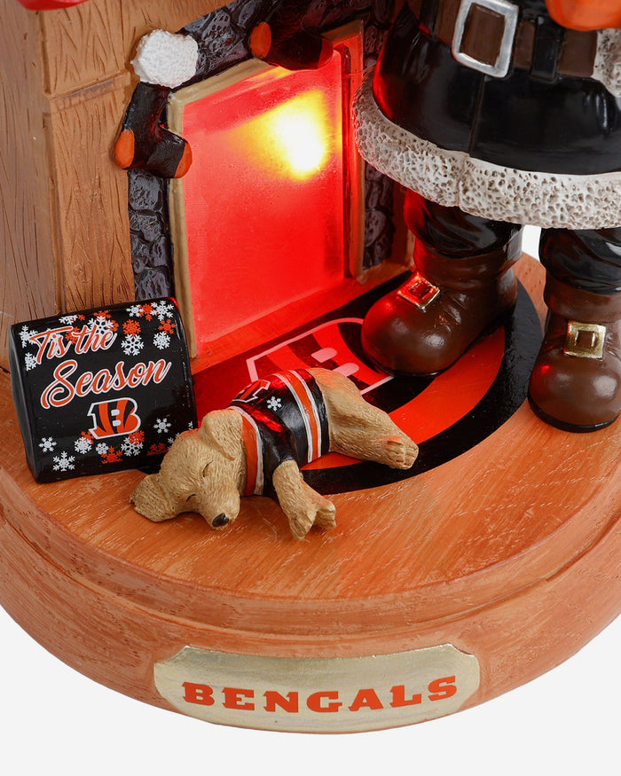 Cincinnati Bengals Santa Fireplace Figurine FOCO - FOCO.com