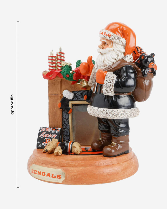 Cincinnati Bengals Santa Fireplace Figurine FOCO - FOCO.com