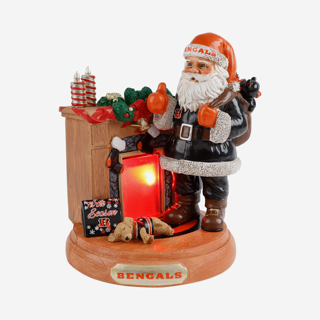 Cincinnati Bengals Santa Fireplace Figurine FOCO - FOCO.com