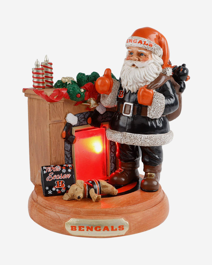 Cincinnati Bengals Santa Fireplace Figurine FOCO - FOCO.com