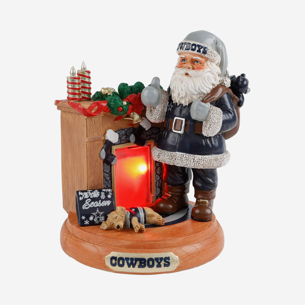 Dallas Cowboys Santa Fireplace Figurine FOCO - FOCO.com