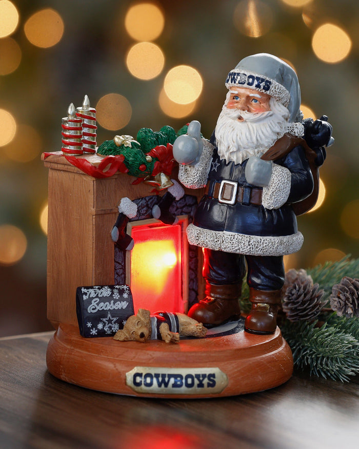 Dallas Cowboys Santa Fireplace Figurine FOCO - FOCO.com