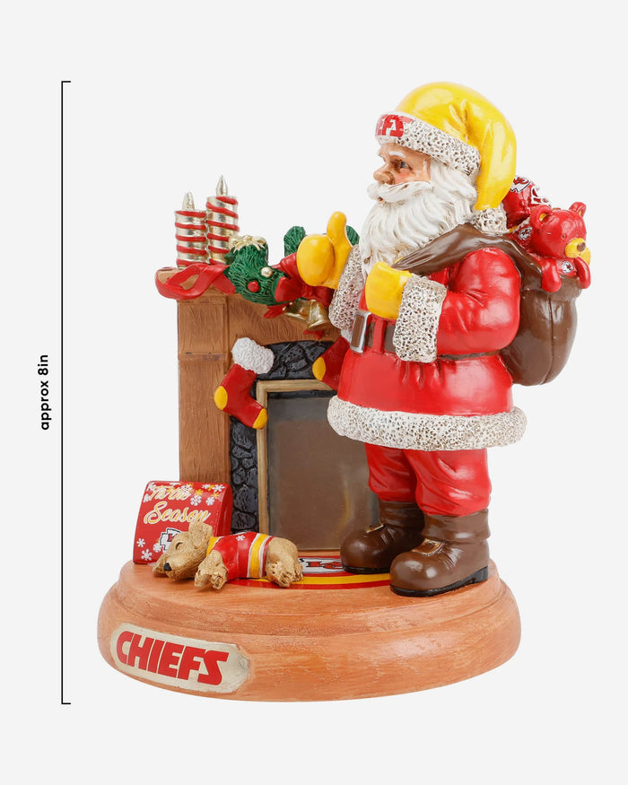 Kansas City Chiefs Santa Fireplace Figurine FOCO - FOCO.com