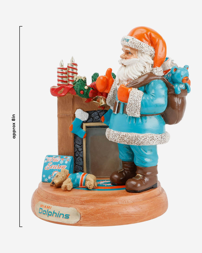 Miami Dolphins Santa Fireplace Figurine FOCO - FOCO.com