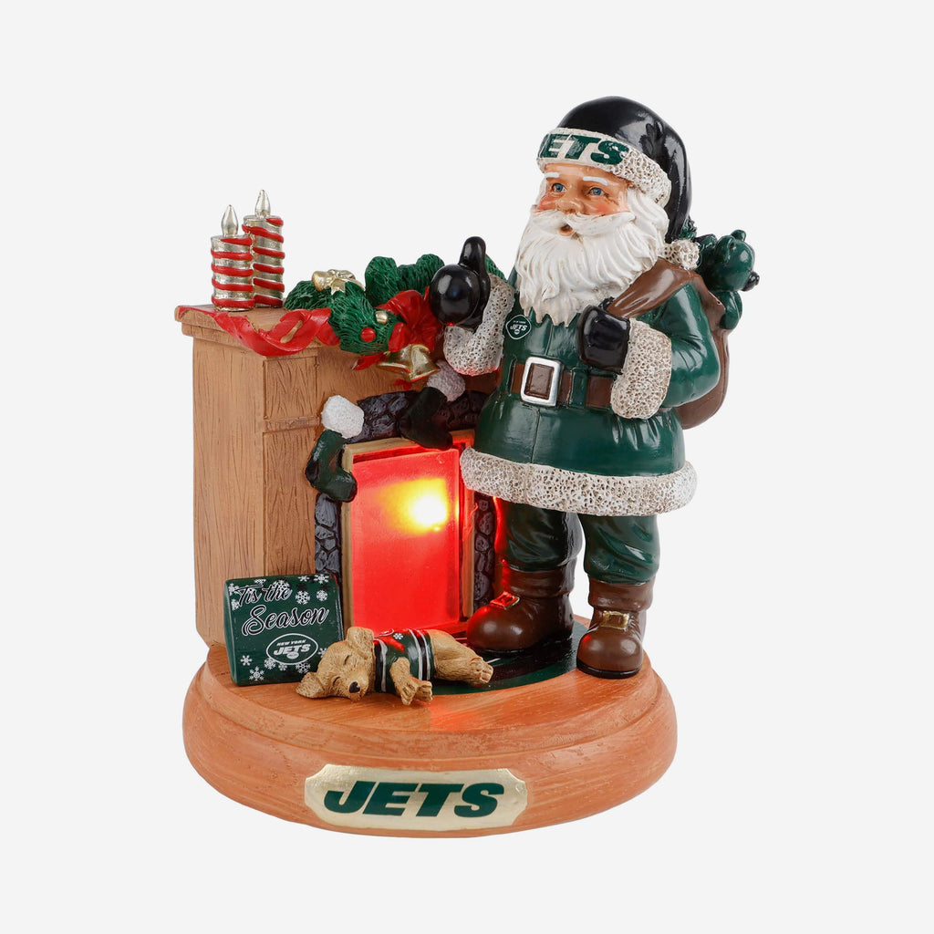 New York Jets Santa Fireplace Figurine FOCO - FOCO.com