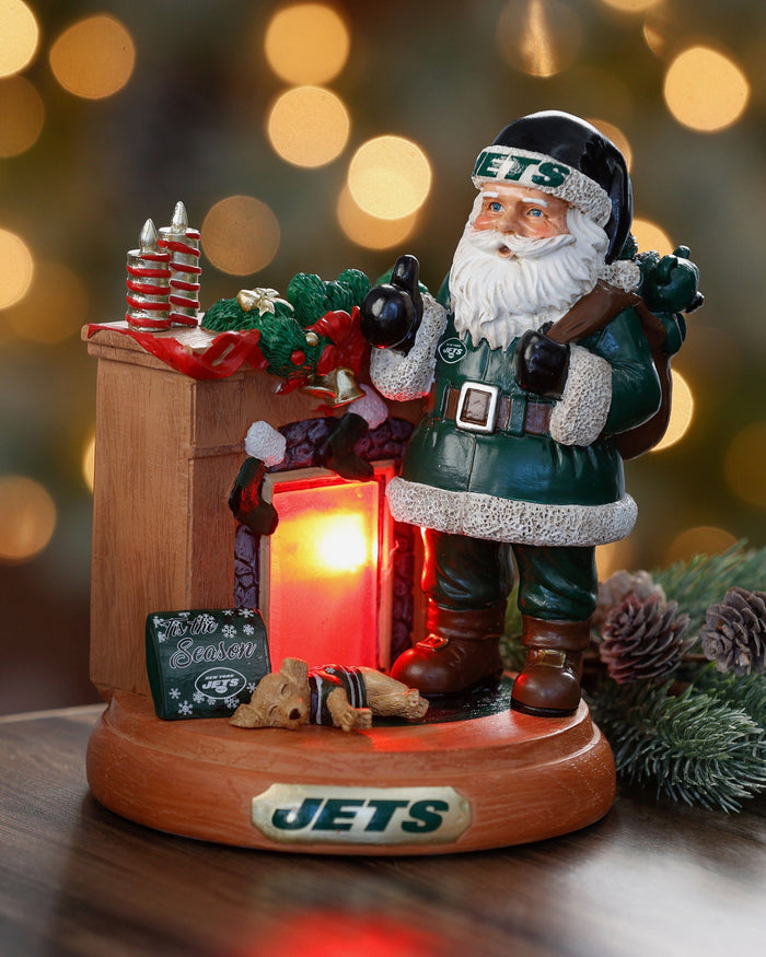 New York Jets Santa Fireplace Figurine FOCO - FOCO.com