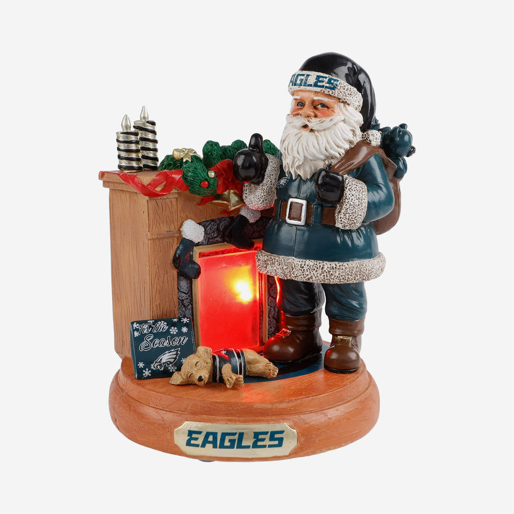 Philadelphia Eagles Santa Fireplace Figurine FOCO - FOCO.com