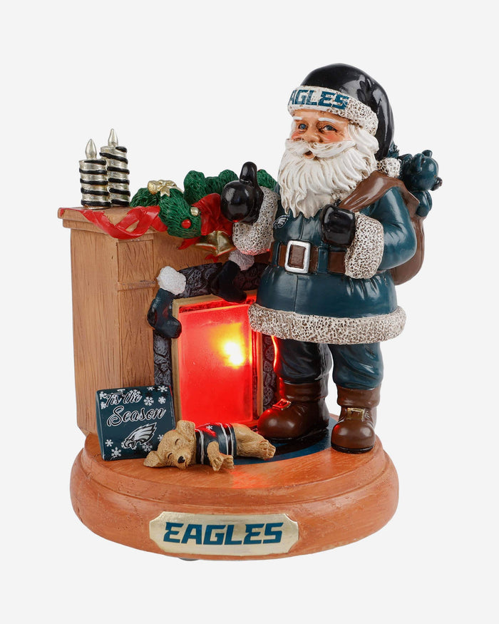 Philadelphia Eagles Santa Fireplace Figurine FOCO - FOCO.com