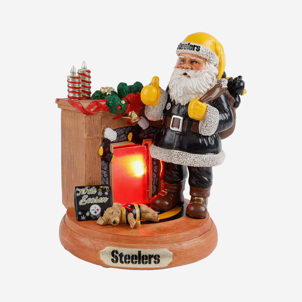 Pittsburgh Steelers Santa Fireplace Figurine FOCO - FOCO.com