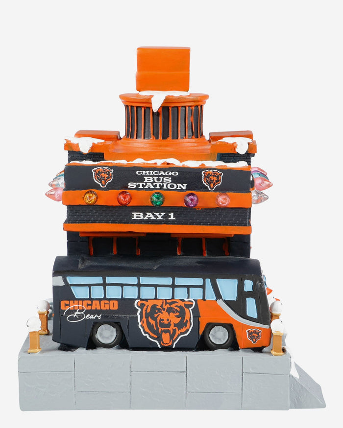 Chicago Bears Light Up Resin Team Bus Station FOCO - FOCO.com