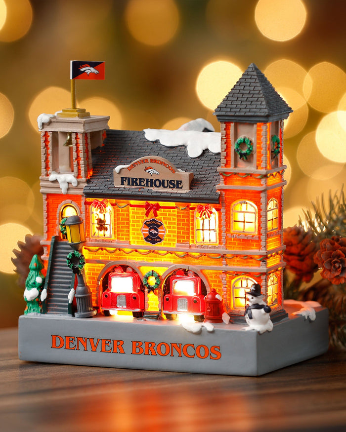 Denver Broncos Light Up Resin Team Firehouse FOCO - FOCO.com