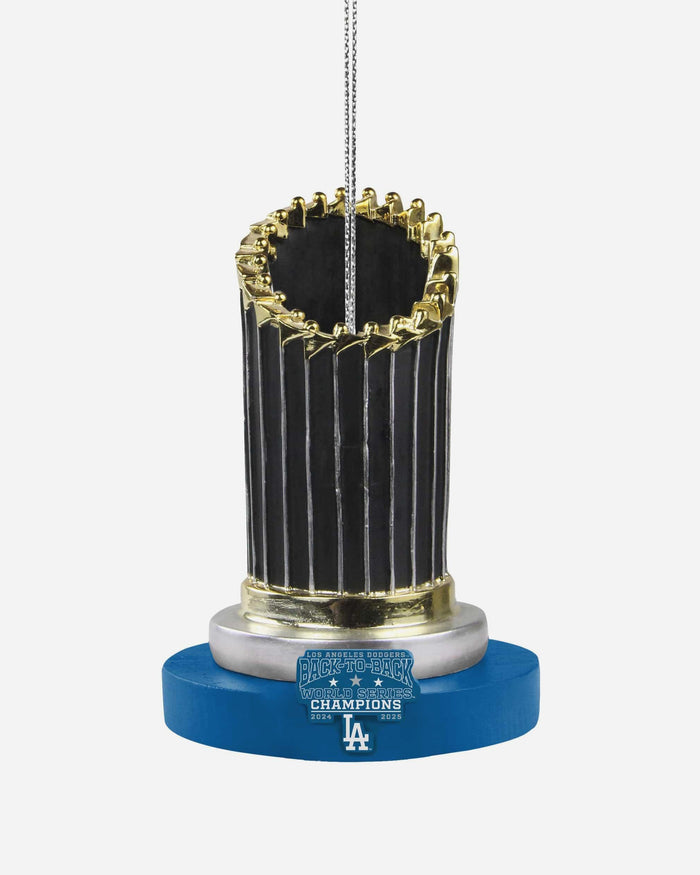 Los Angeles Dodgers 2025 Back To Back World Series Champions Resin Trophy Ornament FOCO - FOCO.com