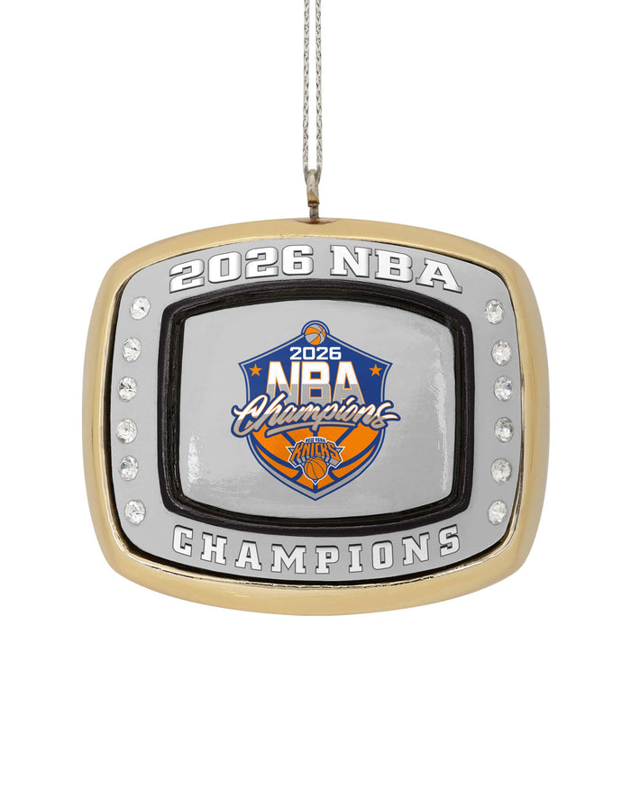 New York Knicks 2026 NBA Champions Ring Ornament FOCO - FOCO.com