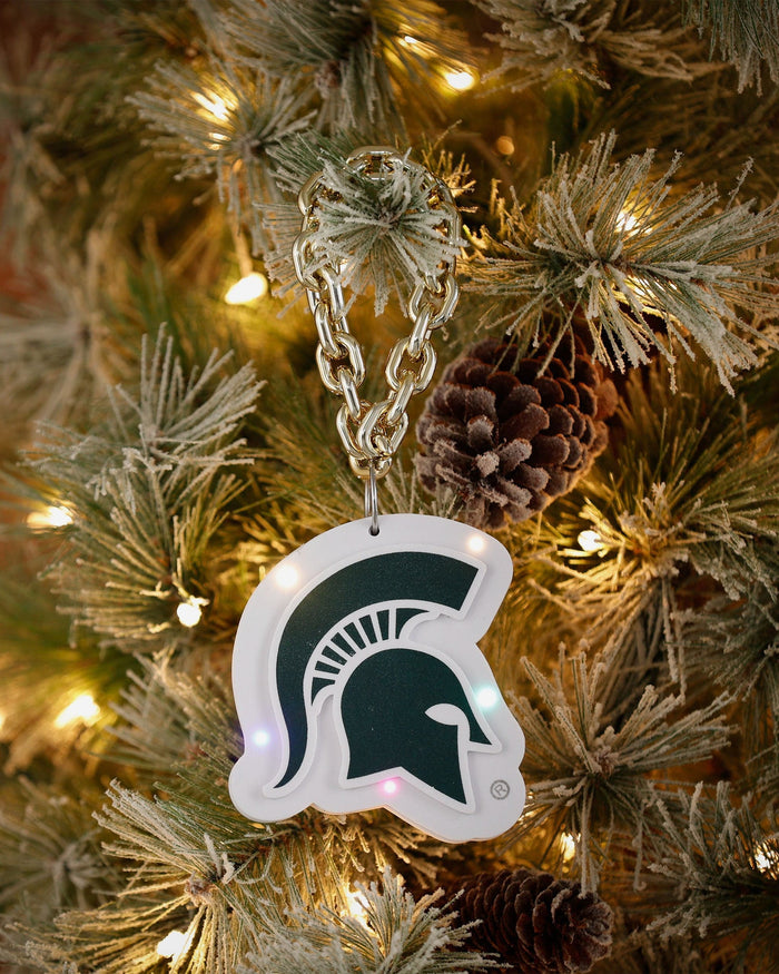 Michigan State Spartans Big Logo Light Up Chain Ornament FOCO - FOCO.com