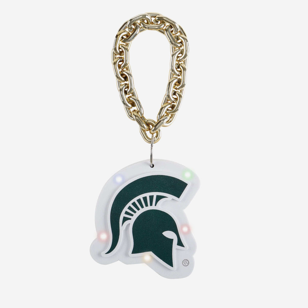 Michigan State Spartans Big Logo Light Up Chain Ornament FOCO - FOCO.com