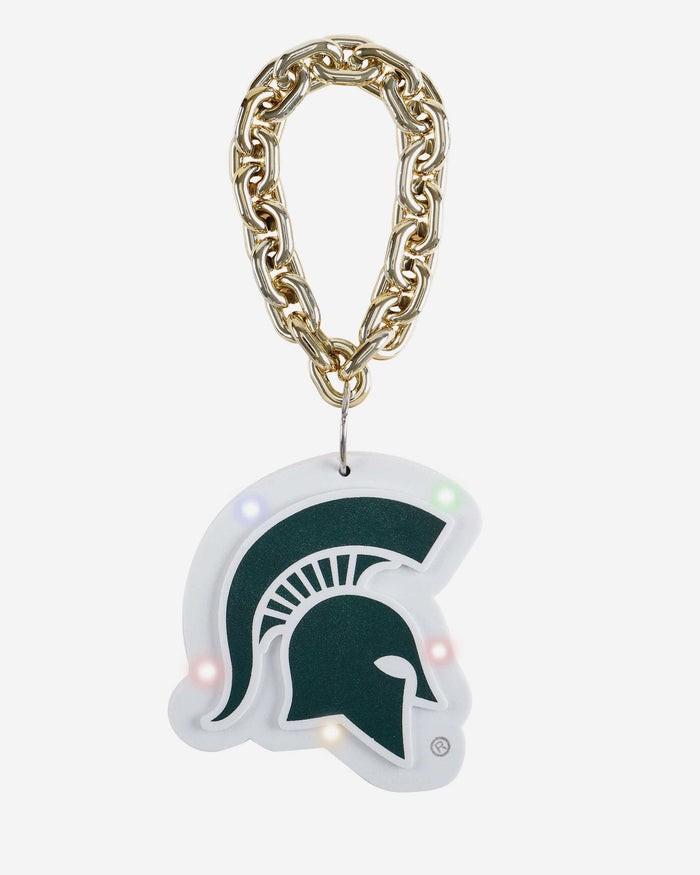 Michigan State Spartans Big Logo Light Up Chain Ornament FOCO - FOCO.com