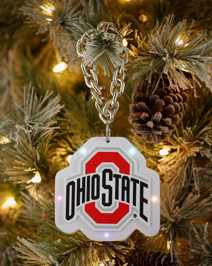 Ohio State Buckeyes Big Logo Light Up Chain Ornament FOCO - FOCO.com