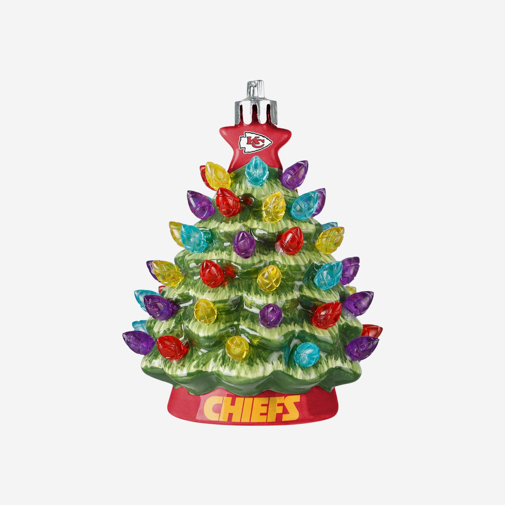 Kansas City Chiefs Ceramic Tree Ornament FOCO - FOCO.com