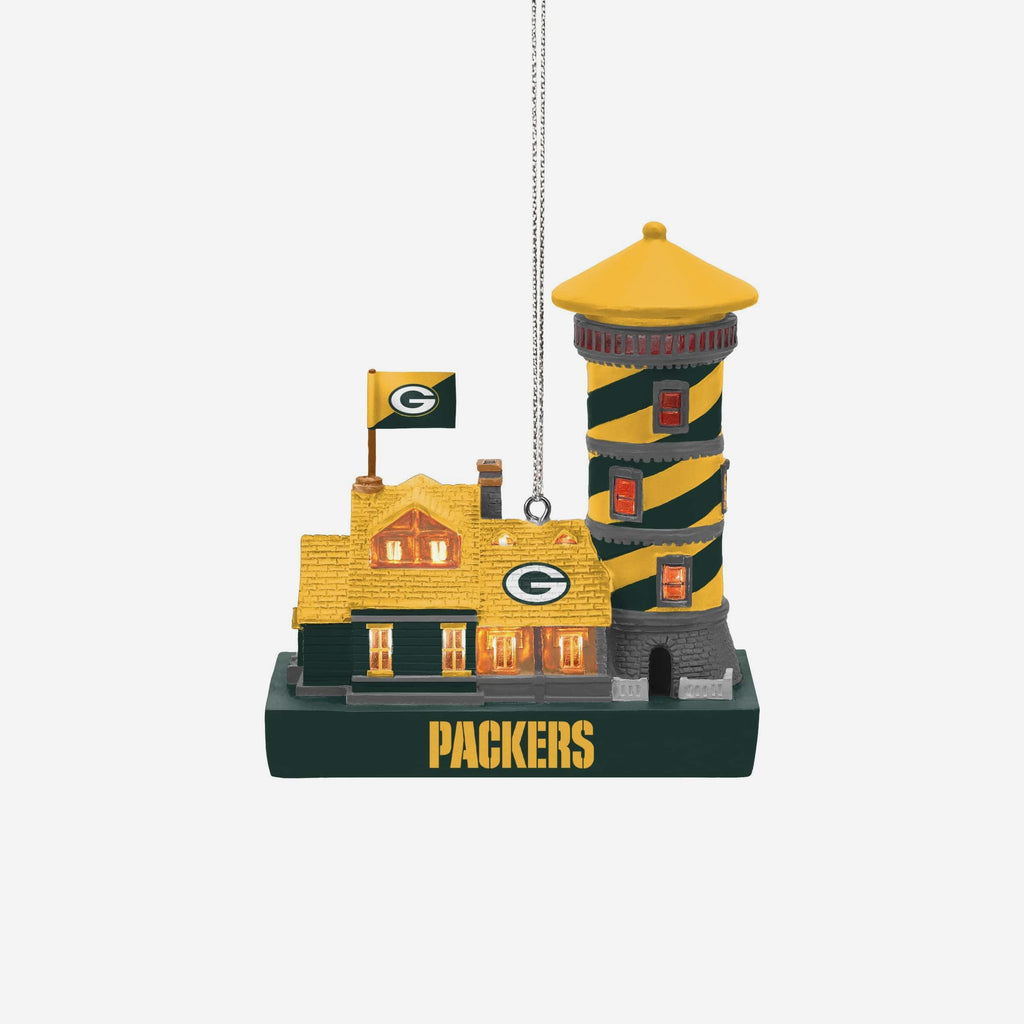 Green Bay Packers Light Up Resin Lighthouse Ornament FOCO - FOCO.com