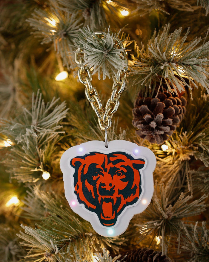 Chicago Bears Big Logo Light Up Chain Ornament FOCO - FOCO.com