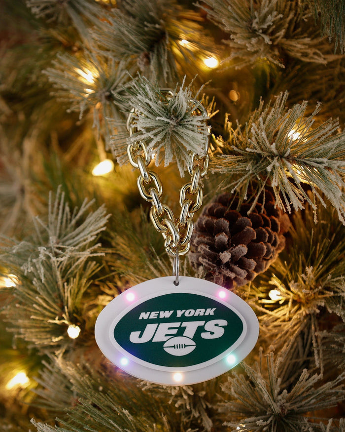 New York Jets Big Logo Light Up Chain Ornament FOCO - FOCO.com