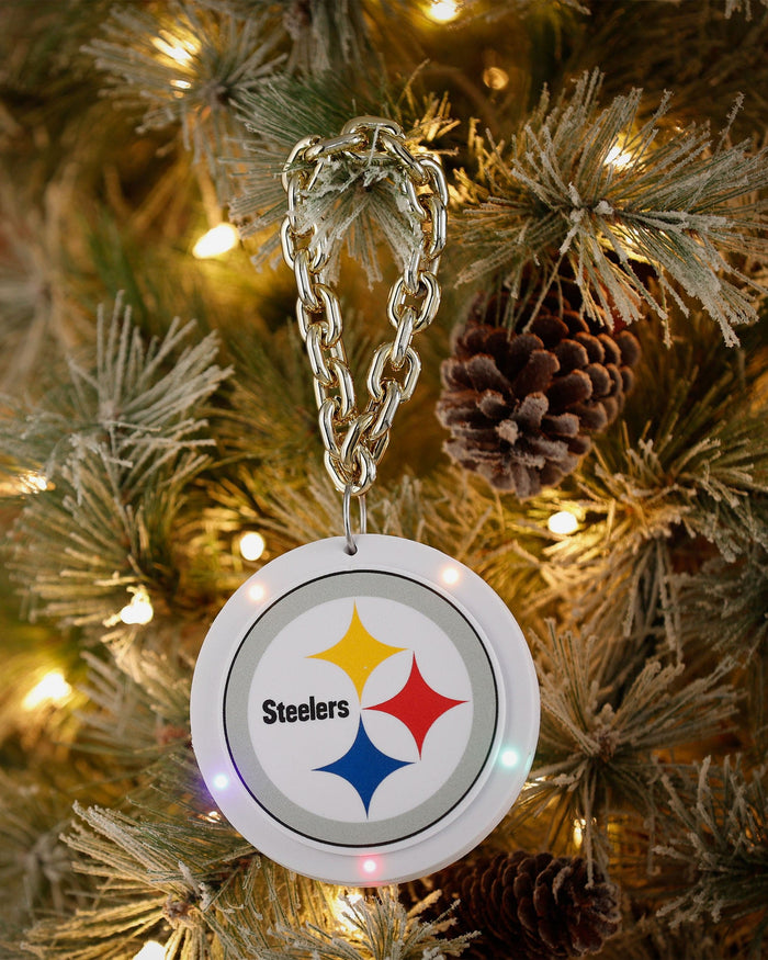 Pittsburgh Steelers Big Logo Light Up Chain Ornament FOCO - FOCO.com