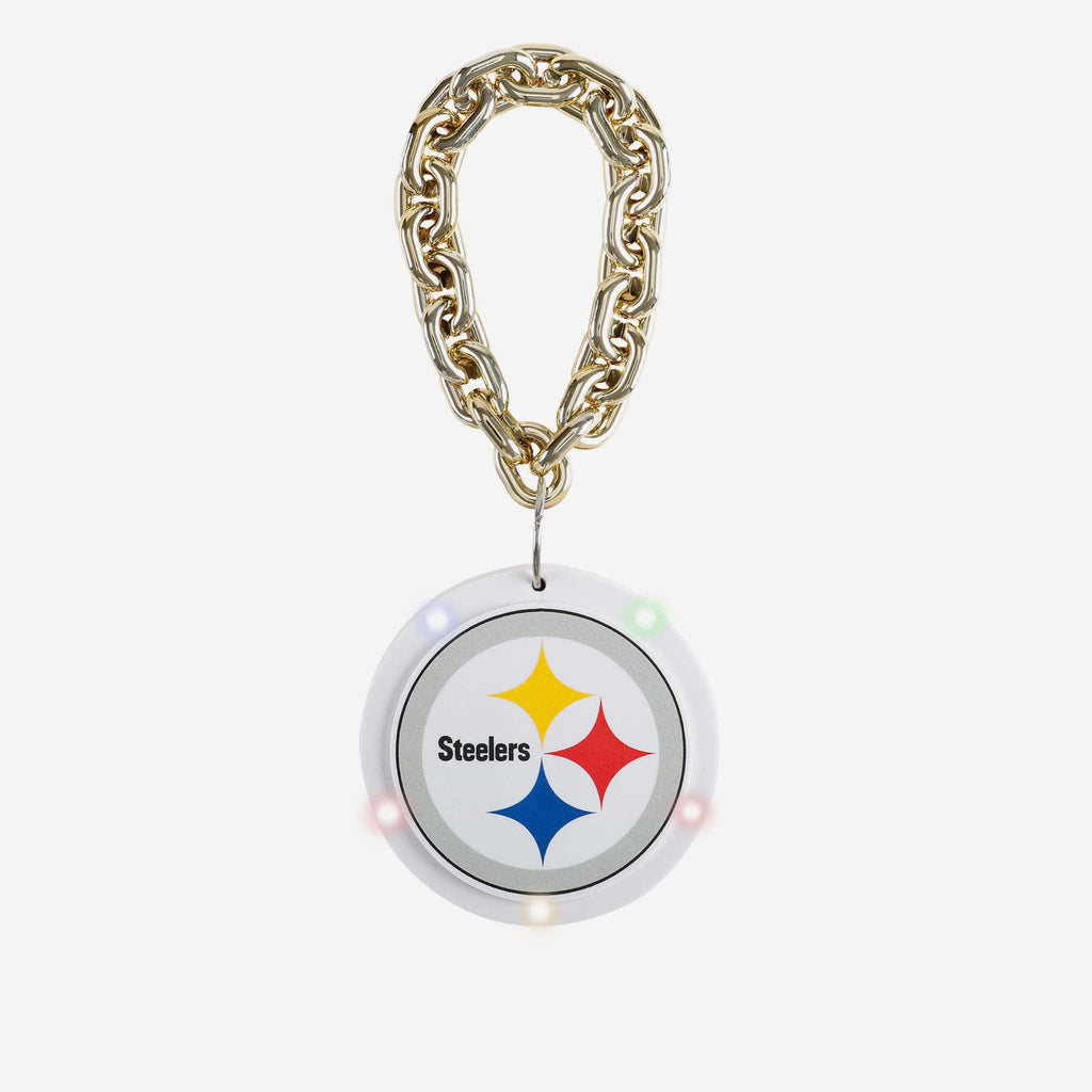 Pittsburgh Steelers Big Logo Light Up Chain Ornament FOCO - FOCO.com