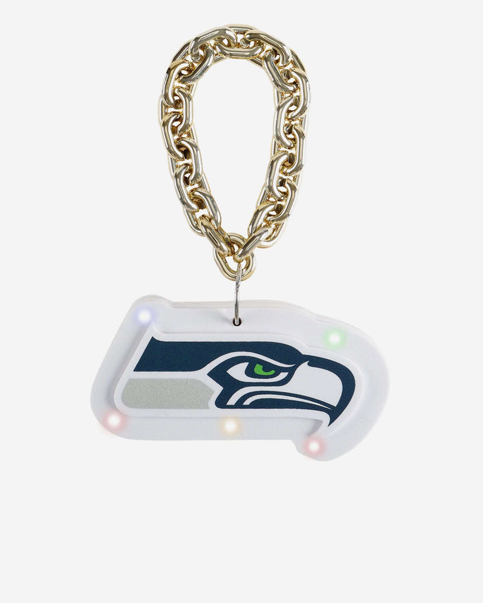 Seattle Seahawks Big Logo Light Up Chain Ornament FOCO - FOCO.com