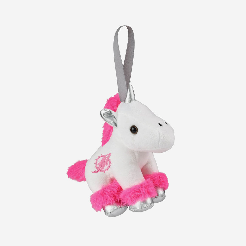 Miami Dolphins Plush Unicorn Ornament FOCO - FOCO.com