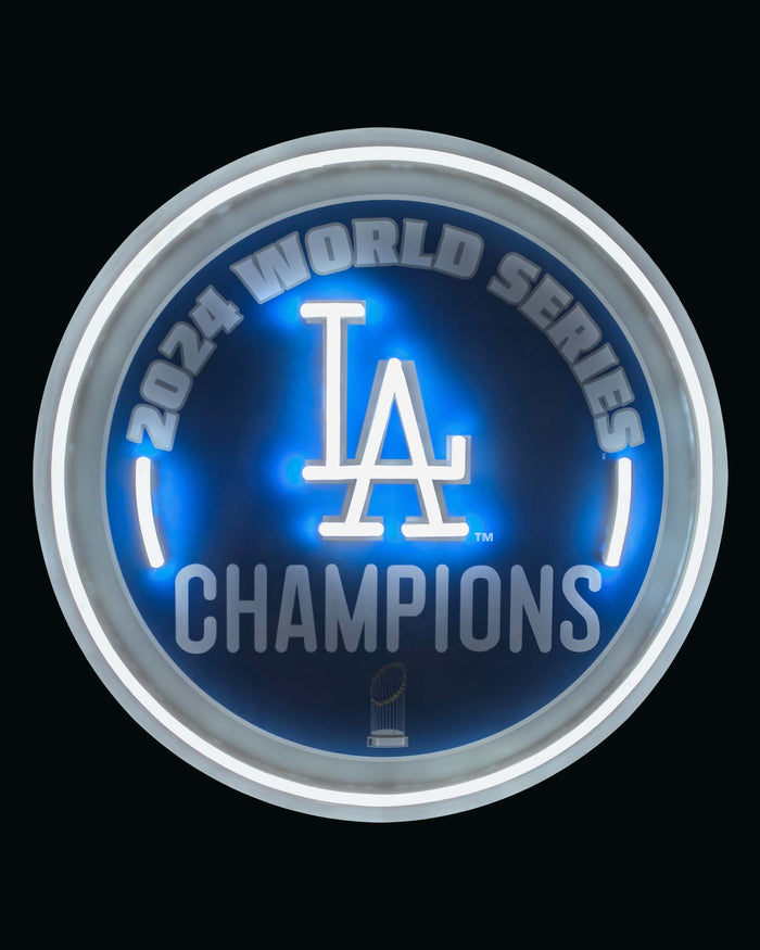 Los Angeles Dodgers 2024 World Series Champions Neon Light Up Team Logo Sign FOCO - FOCO.com