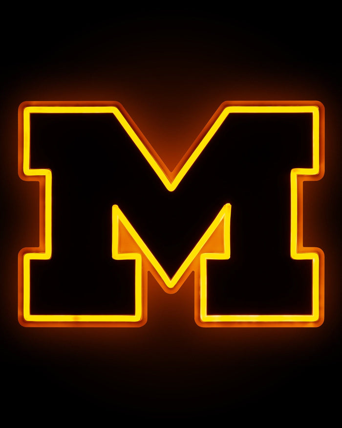 Michigan Wolverines LED Neon Light Up Team Logo Sign FOCO - FOCO.com