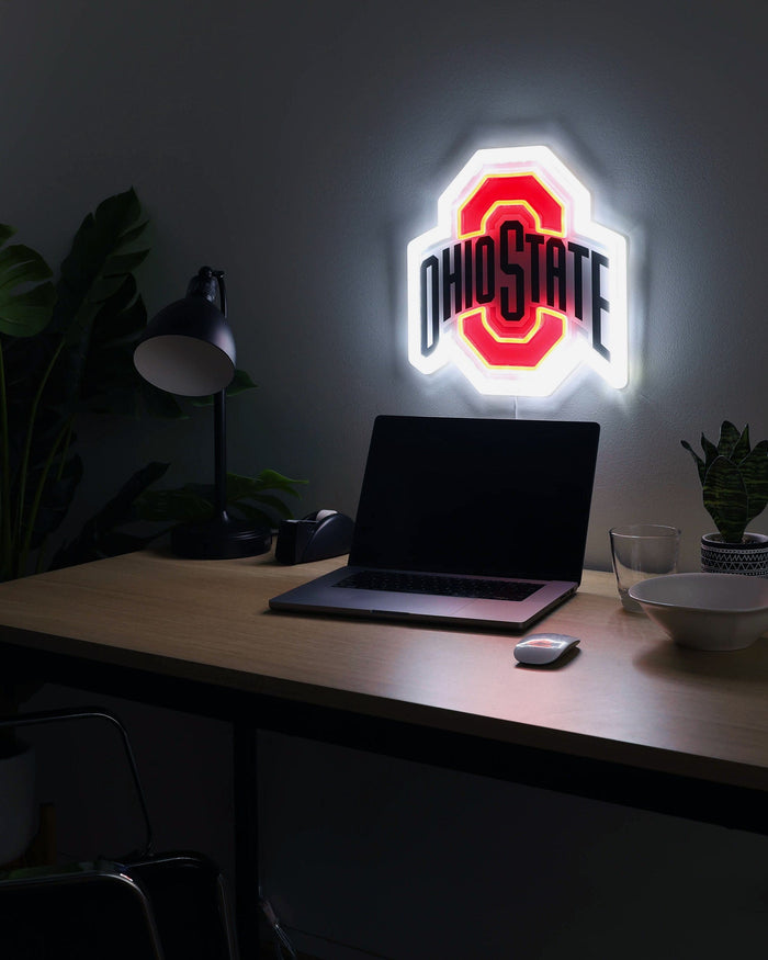 Ohio State Buckeyes LED Neon Light Up Team Logo Sign FOCO - FOCO.com