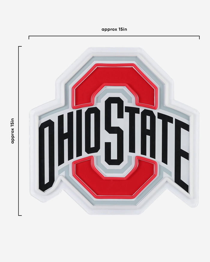 Ohio State Buckeyes LED Neon Light Up Team Logo Sign FOCO - FOCO.com