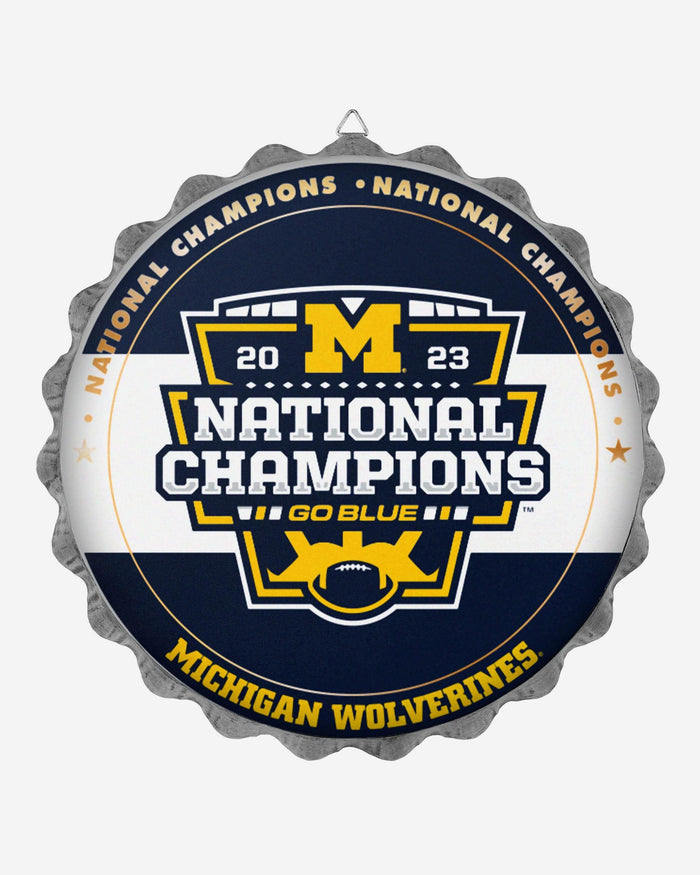 Michigan Wolverines 2023 Football National Champions Bottlecap Sign FOCO - FOCO.com