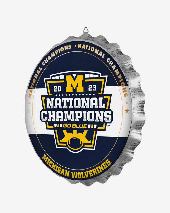 Michigan Wolverines 2023 Football National Champions Bottlecap Sign FOCO - FOCO.com