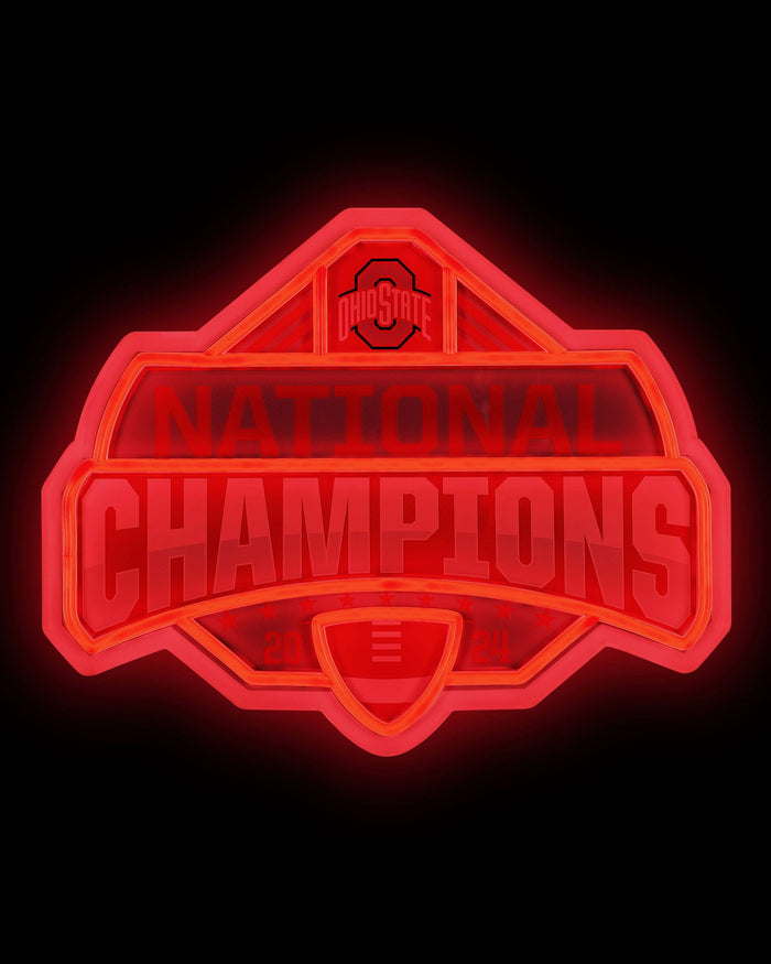 Ohio State Buckeyes 2024 Football National Champions LED Neon Sign FOCO - FOCO.com