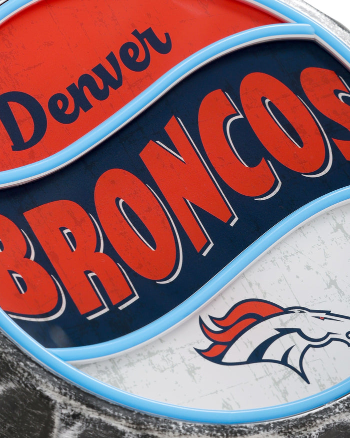 Denver Broncos LED Neon Backlit Bottle Cap Wall Sign FOCO - FOCO.com