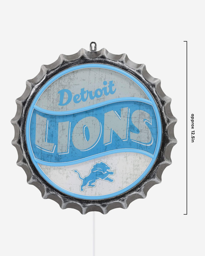 Detroit Lions LED Neon Backlit Bottle Cap Wall Sign FOCO - FOCO.com