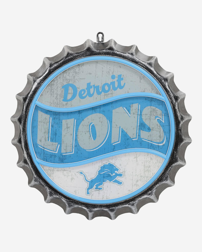 Detroit Lions LED Neon Backlit Bottle Cap Wall Sign FOCO - FOCO.com